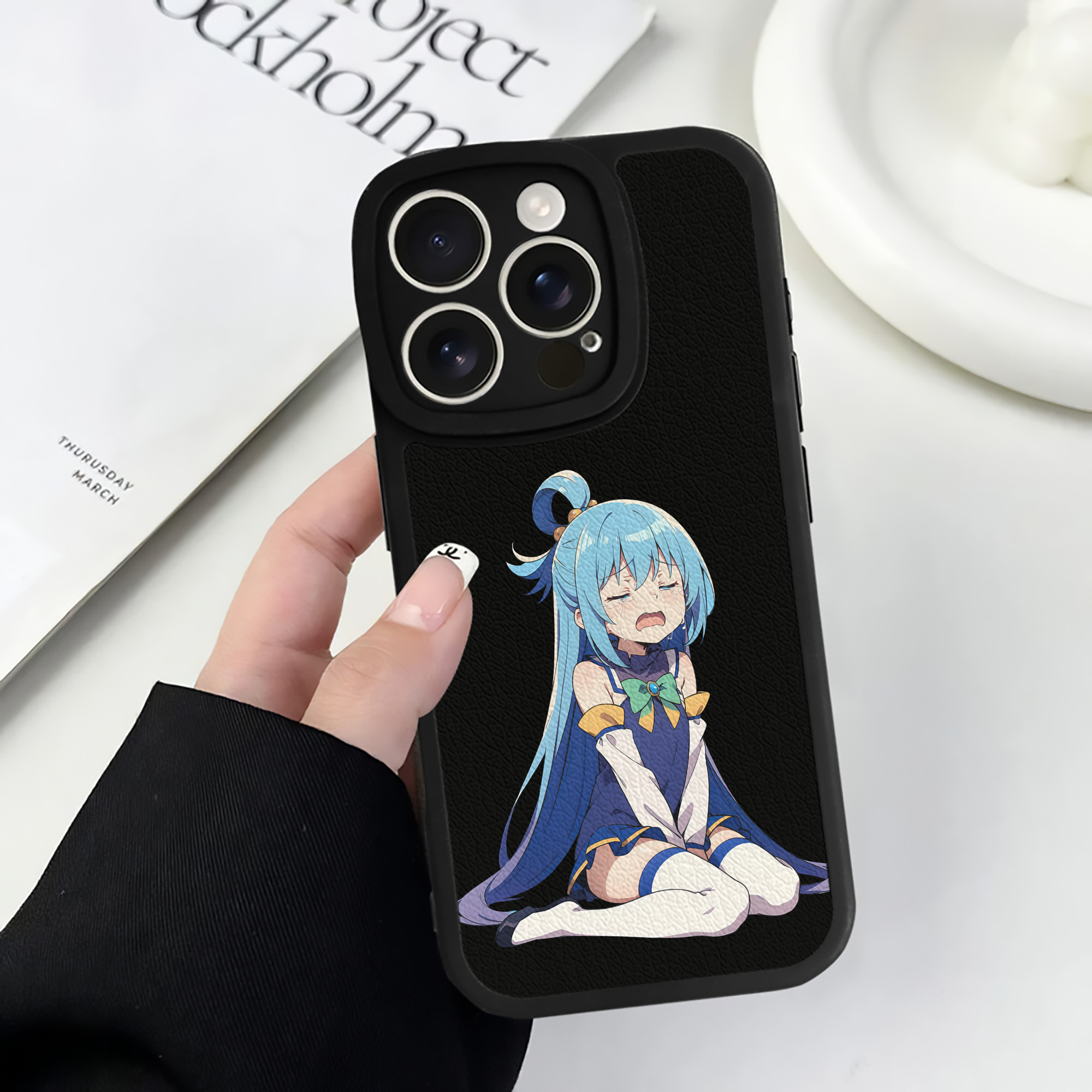 （画像用） 転スラ Regarding Reincarnated to Slime 【iPhone 16シリーズ対応】シリコンスマホケース（レザー調） 材質：シリコン